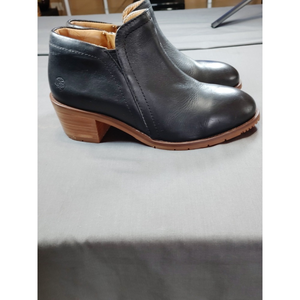 Xena Workwear Gravity Black Leather Steel Toe Safety Boot Zip Block Heel Women 9